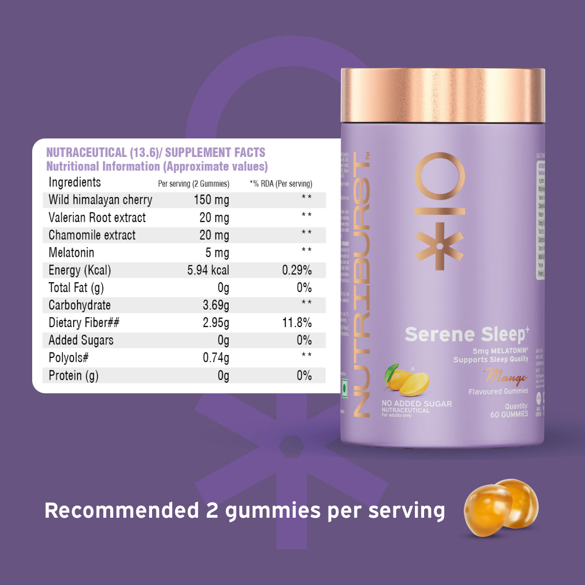 RILARK Nutriburst Serene Sleep Gummies with Melatonin