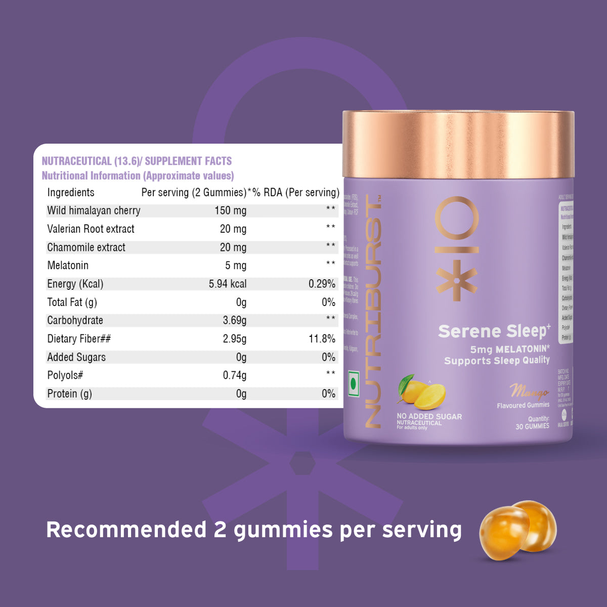 RILARK Nutriburst Serene Sleep Gummies with Melatonin