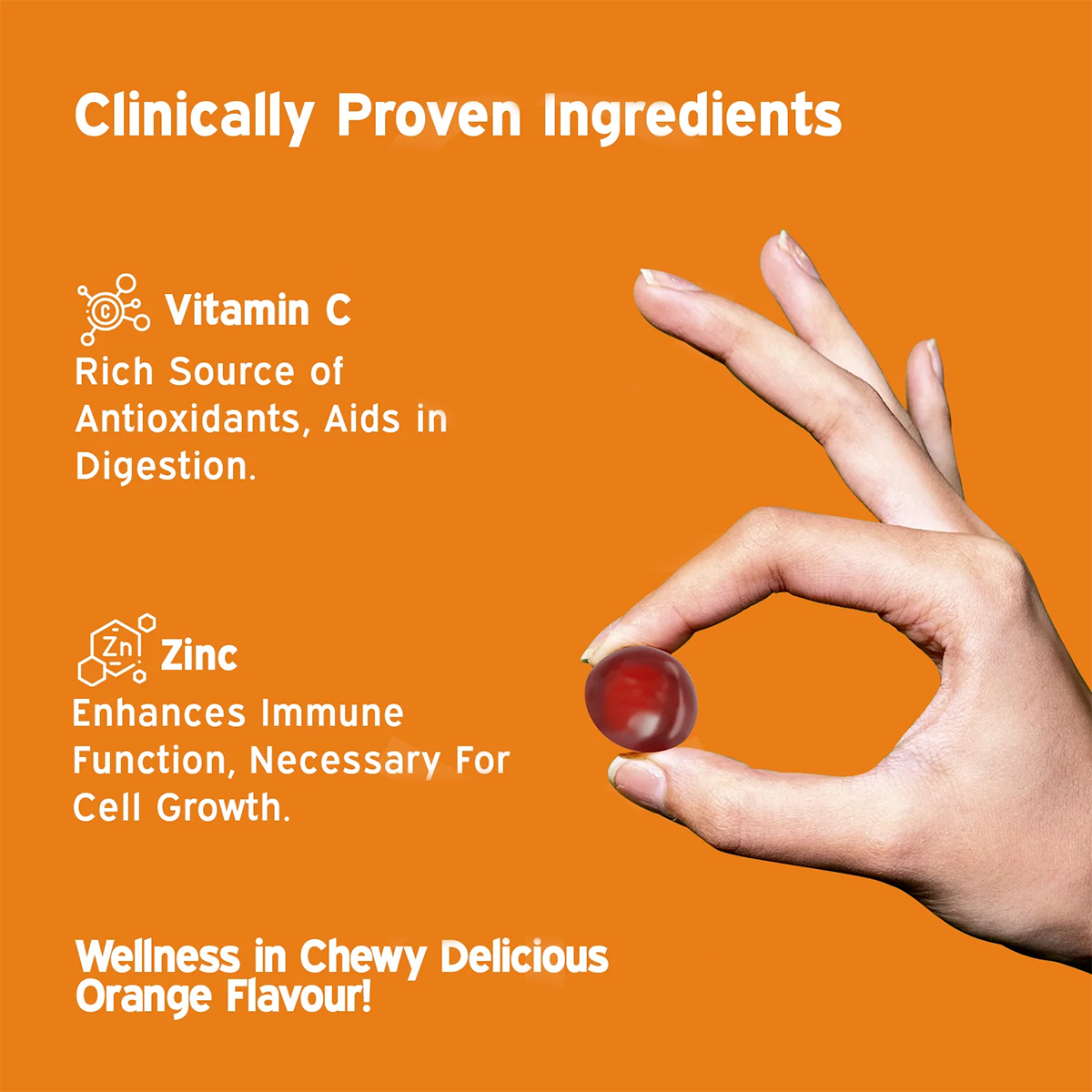 RILARK Triple Immunity Gummies with Vitamin C, Zinc & Amla