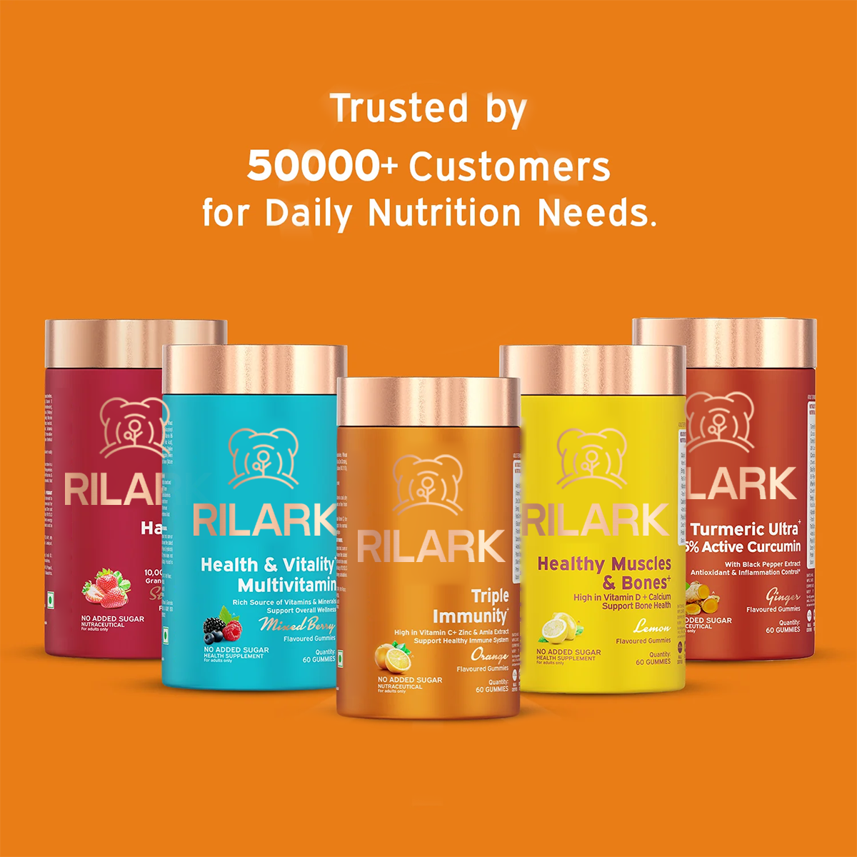 RILARK Triple Immunity Gummies with Vitamin C, Zinc & Amla